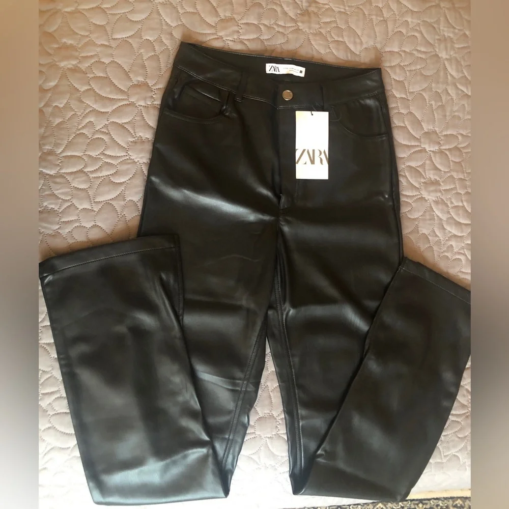 Zara faux leather pants. - Picture 7 of 7